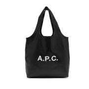 A.p.c. Ninon Logo Print Tote Väska Black, Dam