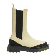 Off White Chelsea Boot Svamp-effekt Kräm Militär Beige, Dam