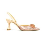 Prosperine Paljett Högklackad Sandal Beige, Dam