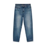 A.p.c. Indigo Blå Ripped Jeans med Klassisk Stil Blue, Herr