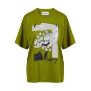 Iceberg Avslappnad T-shirt i bomull Green, Dam