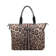 Dolce & Gabbana Animalier Brun Bum Bag Brown, Herr