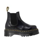 Dr. Martens Läderstövel med 4 cm klack Black, Dam