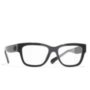 Chanel Grå Acetatram Glasögon 1716 Black, Dam