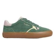 Pepe Jeans Travis Retro Sneakers Green, Dam