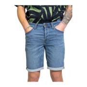 Only & Sons Elastiska bomullsblandade herrshorts Blue, Herr