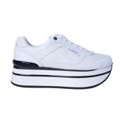 Guess Polyester Sneaker med 4cm Klack White, Dam