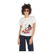 Comme des Garçons Vit Minnie Print Crew-Neck T-shirt White, Dam