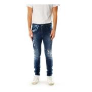 Elias Rumelis Slim Fit Jeans med använda effekter Blue, Herr