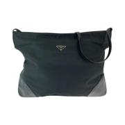 Prada Vintage Pre-owned Canvas crossbodyvskor Black, Dam