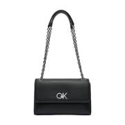 Calvin Klein Snygg Polyuretan Handväska Damkollektion Black, Dam