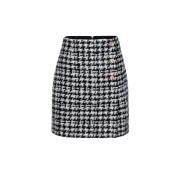 Nina Ricci Houndstooth A-Linje Kjol Multicolor, Dam