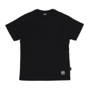 Propaganda Svart Bicolor Tee med Logo Print Black, Herr