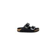 Birkenstock Komfort Sandal med Mocka Läder Black, Dam