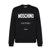 Moschino Svarta Tröjor för Män Black, Herr