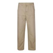 Carhartt Wip Elastiska midja bomullsbyxor med fickor Beige, Herr