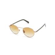 Moscot Kanaka SUN Gold Dark Green Sunglasses Yellow, Unisex