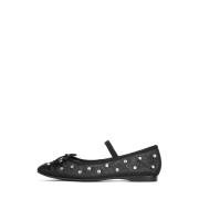 Jeffrey Campbell Svarta Mesh Ballet Flats med Rhinestones Black, Dam