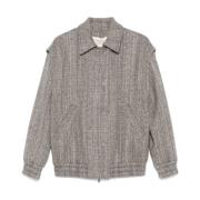 Golden Goose Midnight Ecru Bomber Jacket Gray, Dam