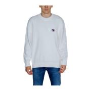 Tommy Jeans Vit Bomullstickad Tröja Herr White, Herr