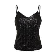 Co'Couture Svart paljetttopp Black, Dam