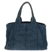 Prada Vintage Pre-owned Denim totevskor Blue, Dam