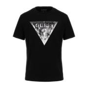 Guess Bomull Logo T-shirt - Svart Black, Herr