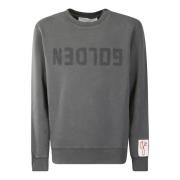 Golden Goose Vanlig Sweatshirt i Guld Gray, Herr