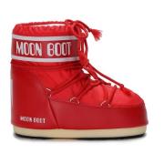 Moon Boot Snö stövlar med främre snörning stängning Red, Dam