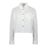 Versace Vit Denim Skjorta Vår-Sommar 2025 White, Dam