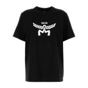 MCM Klassisk Svart Bomull T-shirt Black, Dam