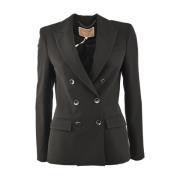 Kocca Dubbelknäppt Blazer Jacka Black, Dam