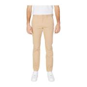 Tommy Jeans Tapered Bomullsbyxor Beige, Herr