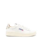 Autry Klassiska vita lädersneakers Dallas-stil White, Dam