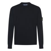 Stone Island Svarta Sweaters Maglia RWS Black, Herr