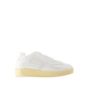 Jil Sander Vita Lädersneakers - Ren & Elegant White, Herr