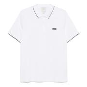 Calvin Klein Stretch Pique Tipping Polo Shirt White, Herr