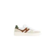 Hogan Lädersneakers vit, beige, brun Multicolor, Herr