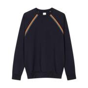 Paul Smith Randig Raglan Sweatshirt i Marinblå Bomullsblandning Blue, ...