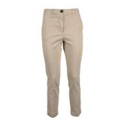 Marella Sportiga Bomullsblandning Byxor Beige, Dam