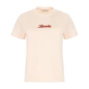 Lanvin Avslappnad Bomull T-shirt för Män Pink, Dam