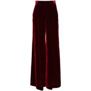 Giambattista Valli Burgundy Sammet Byxor Red, Dam