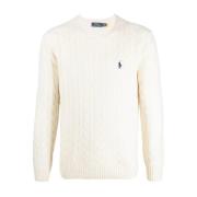 Polo Ralph Lauren Långärmad Stickad Tröja Pullover Beige, Herr