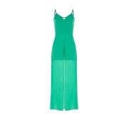 Rinascimento Georgette Kjol Jumpsuit med Tågeffekt Green, Dam