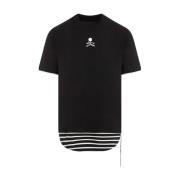 Mastermind World Svart Bomull T-shirt med Unik Design Black, Herr