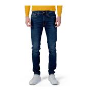 GAS Blå Skinny Jeans med Elastan Blue, Herr