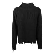 Hinnominate Mysig Stickad Turtle Neck Sweater Black, Dam