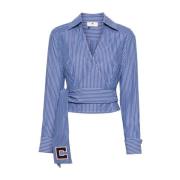 Elisabetta Franchi Elegant Skjortor Kollektion Blue, Dam