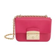 Furla Mini Crossbody med Strukturerad Design Pink, Dam