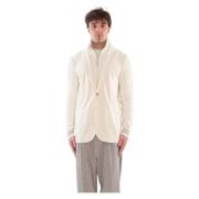 Eleventy Ribbed Sleeves Layered Blazer White, Herr